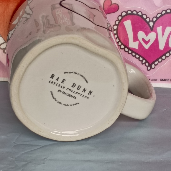 Rae Dunn Heart Design White and Red Mug and Valentine Window Clings - Picture 4 of 5